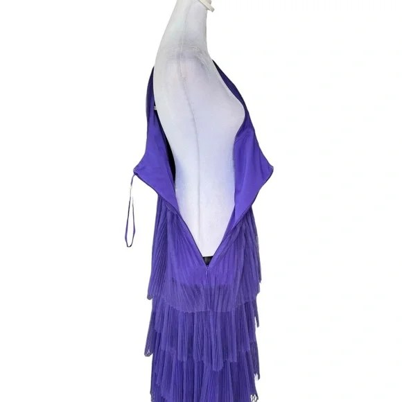 hutch xala one-shoulder tiered pleated tulle maxi dress Hutch Diva Dress - Multi Jaguar